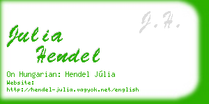julia hendel business card